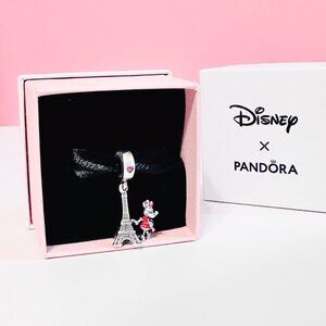 Authentic Pandora Disney Paris Eiffel Tower & Minnie Mouse Charm